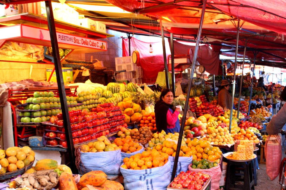 Bolivia, Market street, Banana