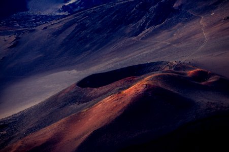 aerial view of mountain photo