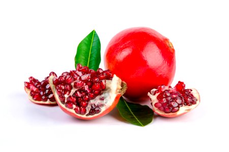 Pomegranate, Green leaf, Red photo