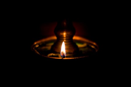 India, Kannur, Oil lamp