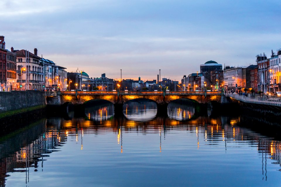 Dublin, Irel, Night sky