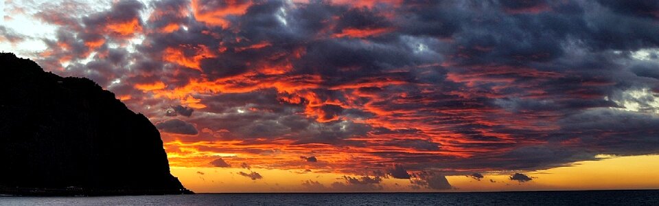 Water silhouette clouds photo