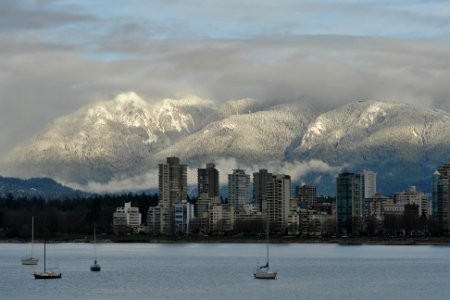 bird's eye view of city skyline photo