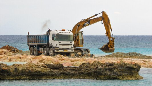 Working construction marina
