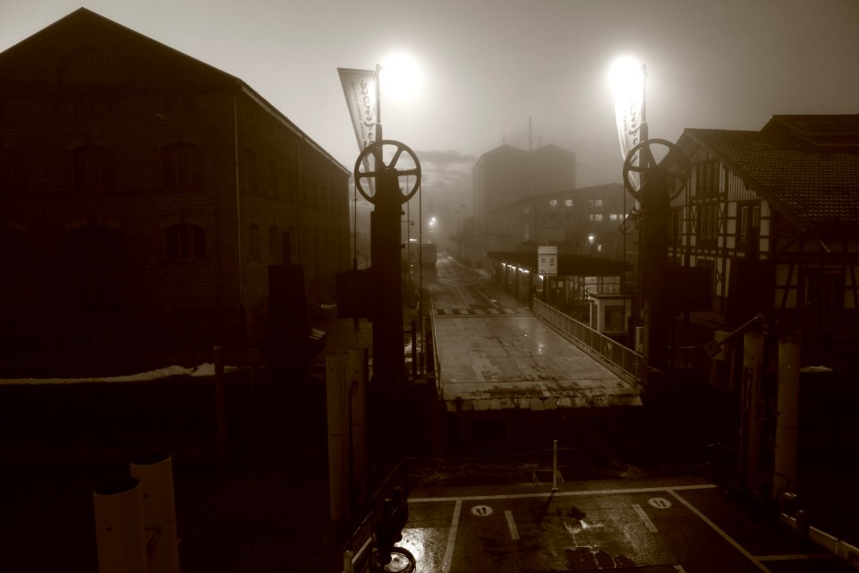 sepia photography of city