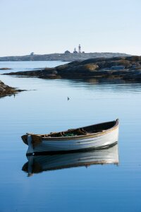 Lighthouse boat sea