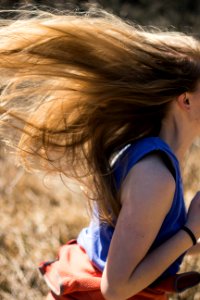 Free, Blowing hair, Run photo