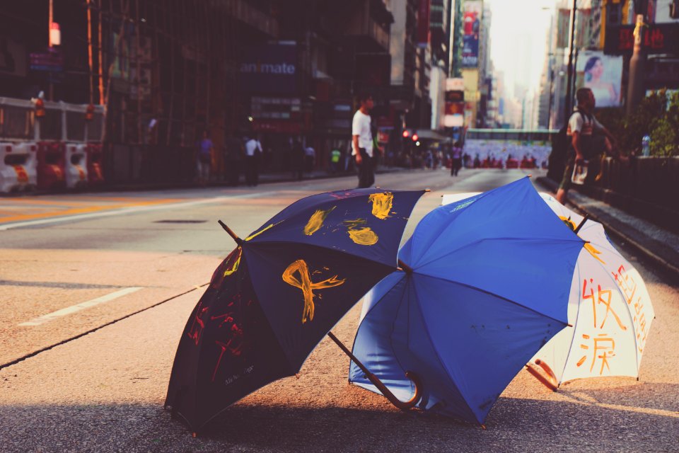 Umbrella, City, Sunny