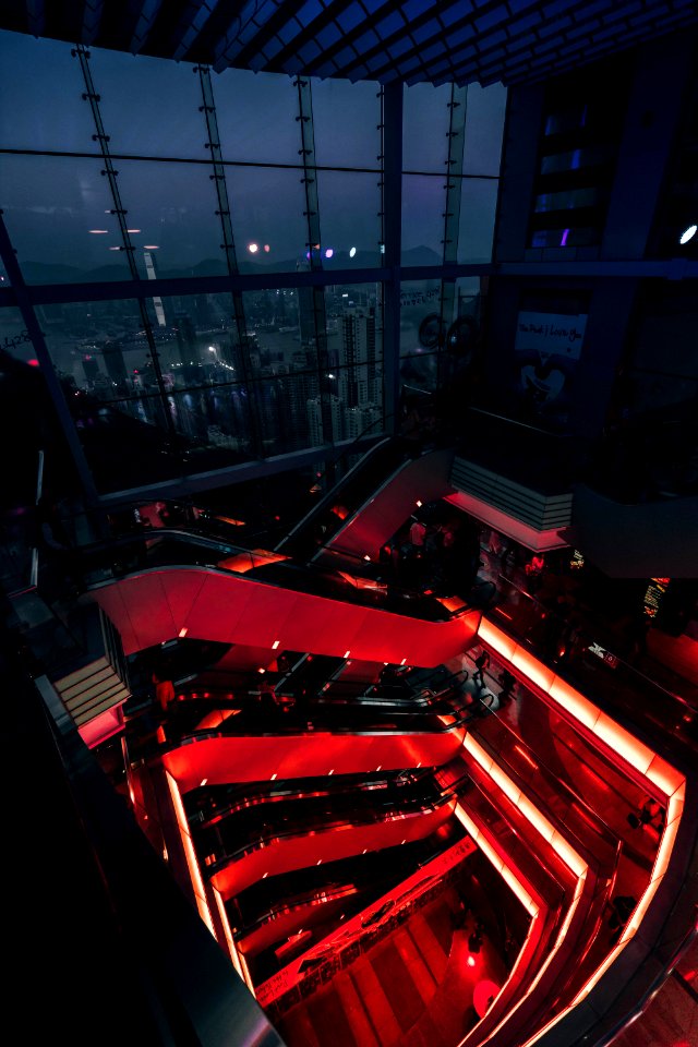 Hong kong, Peak tower station, Escalator
