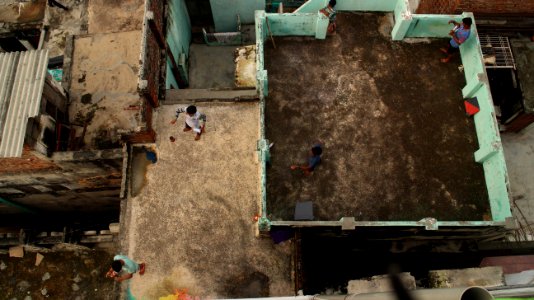 aerial photo of concrete rooftop photo