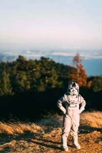 selective focus photography of person wearing Stormtrooper costume photo