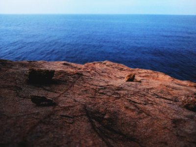 rocks on rock cliff photo