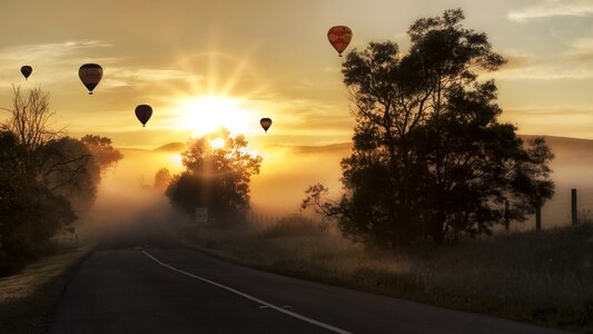 Hot air balloon sky flight photo