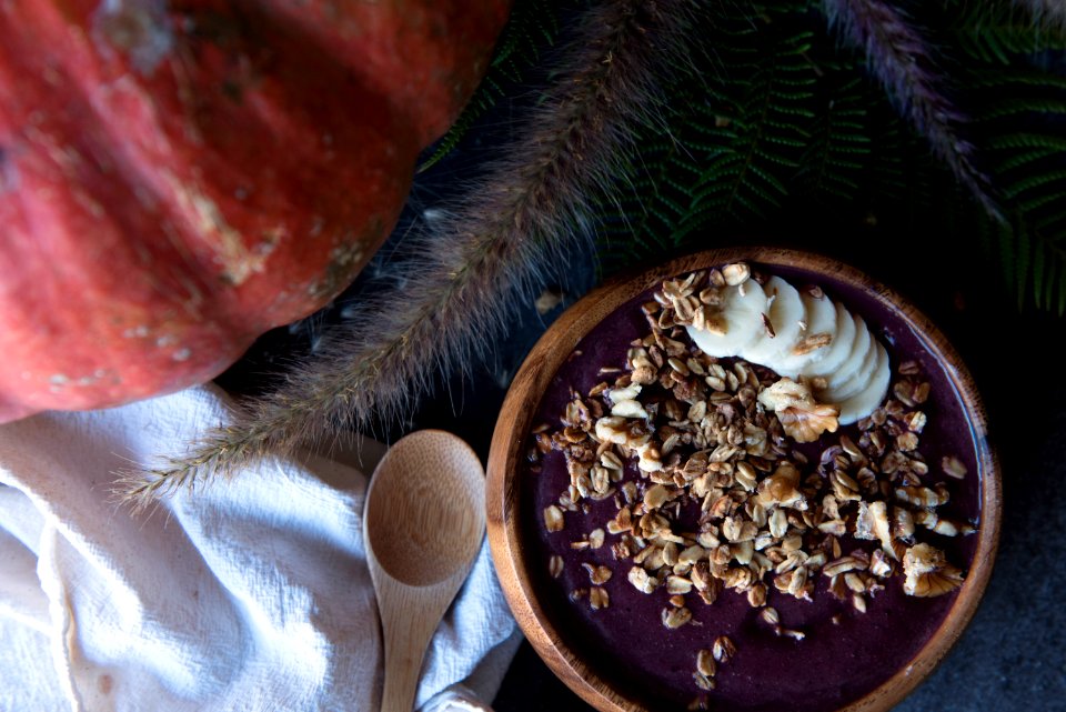 Wooden spoon, Berries, Bowl