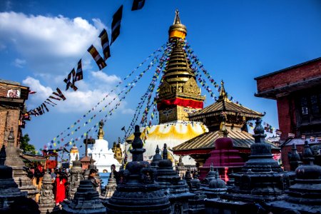 Swayambhu maha chaitya, Kathm, Nepal photo