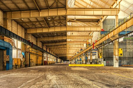 Industrial building hall architecture photo