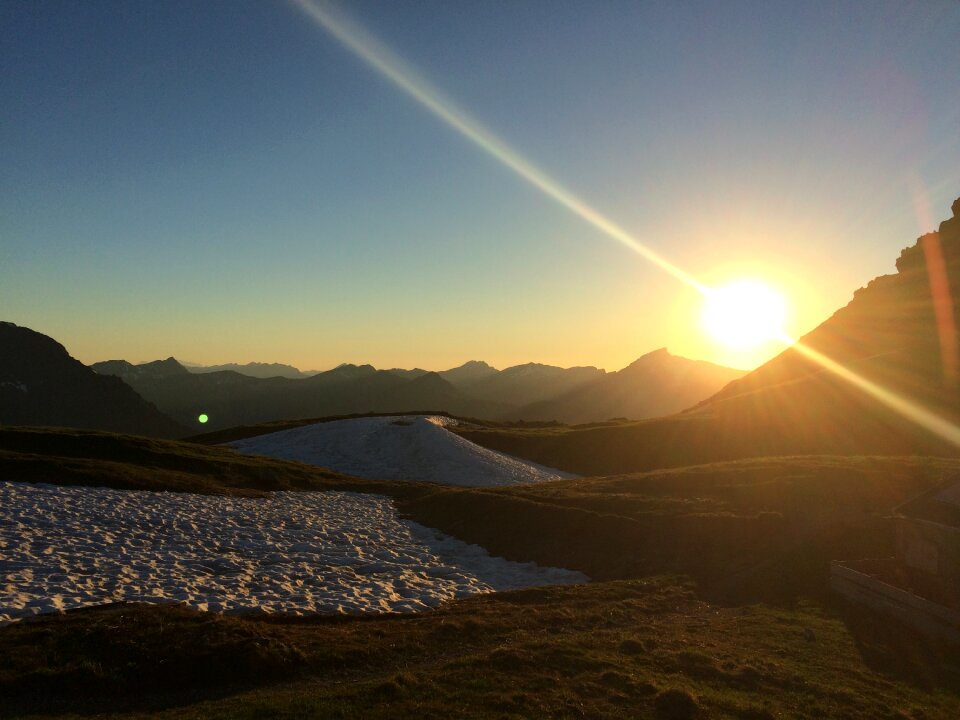 Landscape dusk alpine