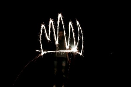 person holding fireworks photo