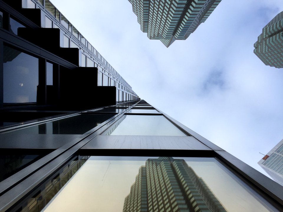 worm's eye view of high-rise building