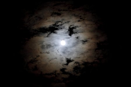 Cloudy, Moonlight, Midnight photo