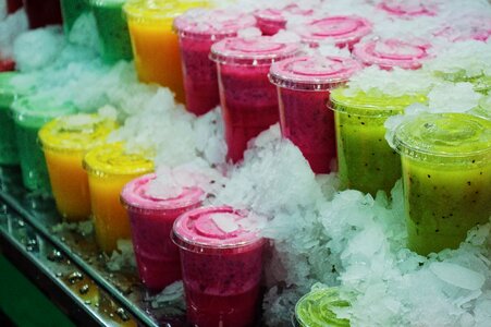 Fruit juice smoothie ice photo