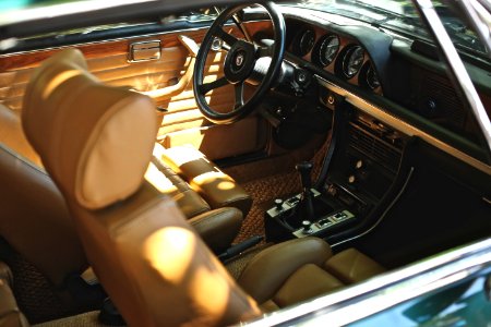 brown and black vehicle interior photo
