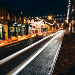 Night, Lights, Bokeh