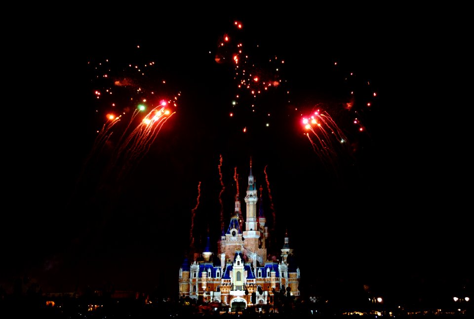 Shanghai disneyl, China, Fireworks