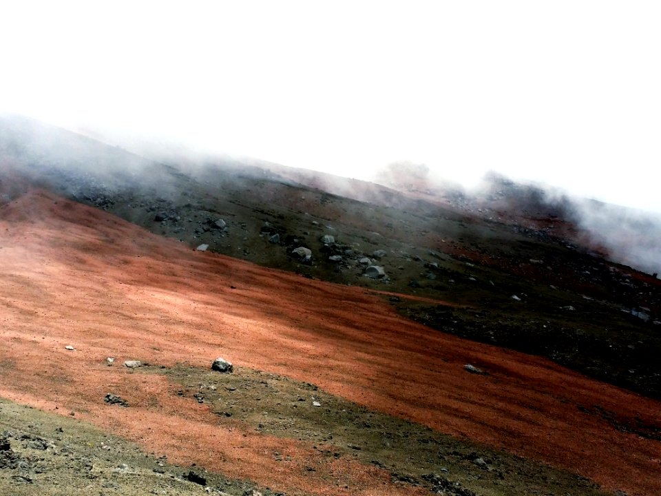 Fog, Rock, Volcan cotopaxi