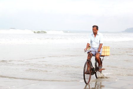 Morning, Sea, Old man 