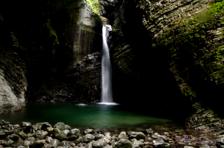 Slovenia, Waterfall, Cave photo
