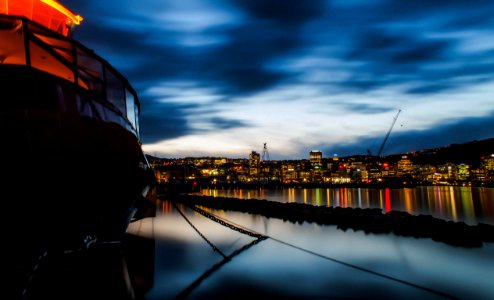 Boat, City, Water