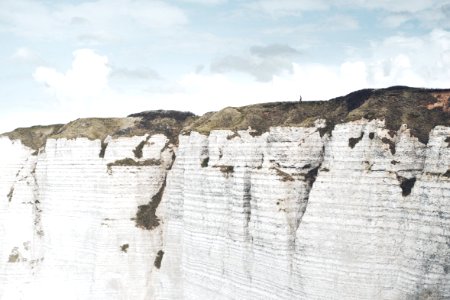 landscape photography of cliff