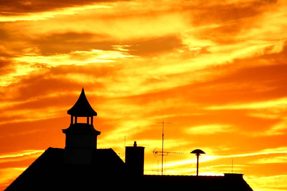 Red sunset glow