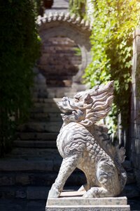 Sculpture mythical creatures buddhism photo