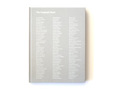 The Unsplash Book on table