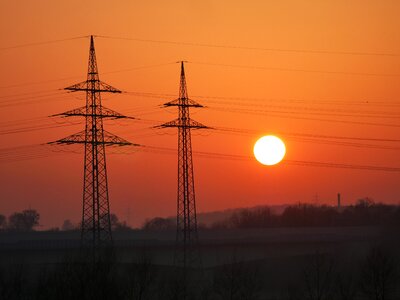 Traffic power plant opposites photo