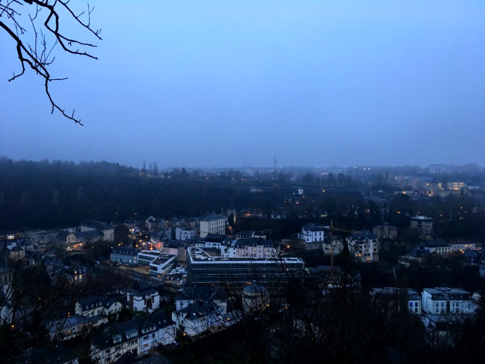 Luxembourg city, Luxembourg, Dusk