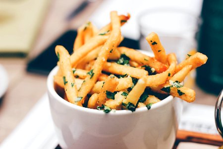 French fries in bowl photo