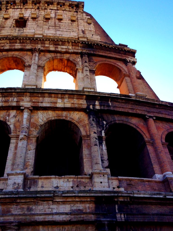 low angle photo of brown coloseum