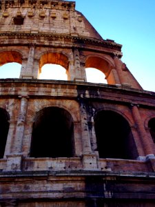 low angle photo of brown coloseum photo