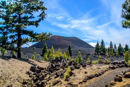 Nature lava black landscape