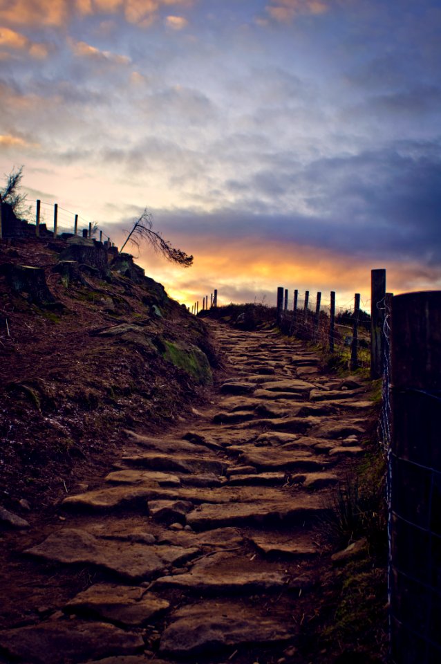 Sunset, Peak district national park, Buxton
