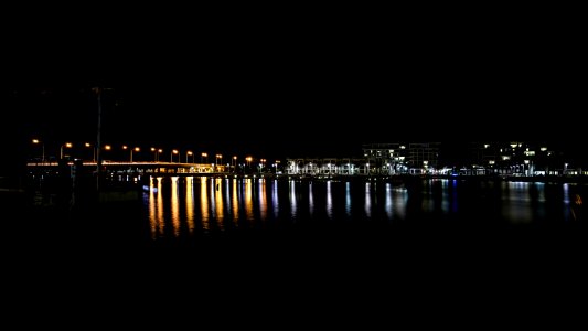 Marina, Night, Bridge