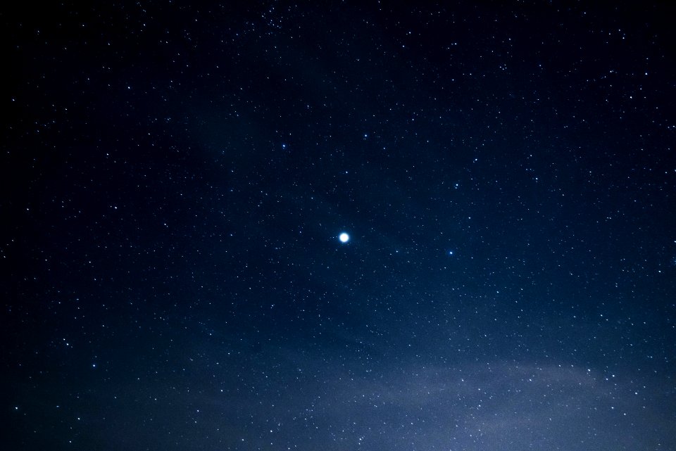 cosmic view during night time