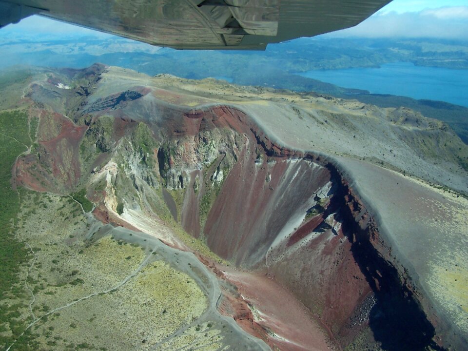 Crater aircraft view from the palne