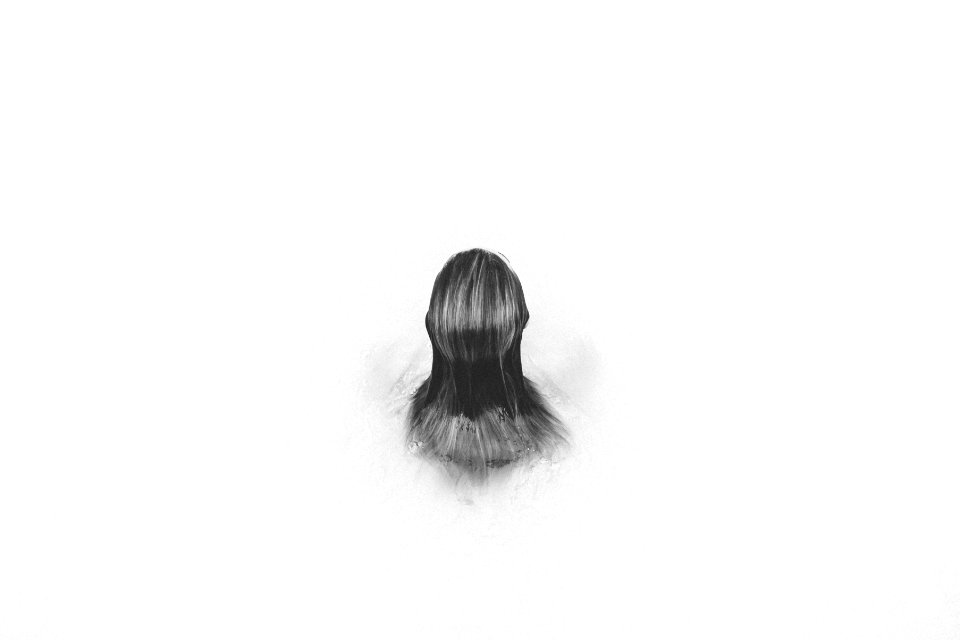 sketch of human hair