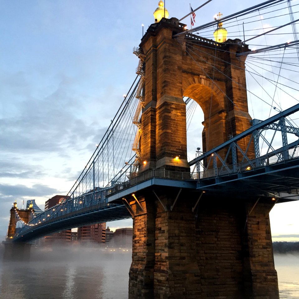 John a. roebling suspension bridge, United states, Clouds