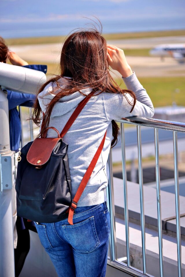 Kansai international airport women portrait
