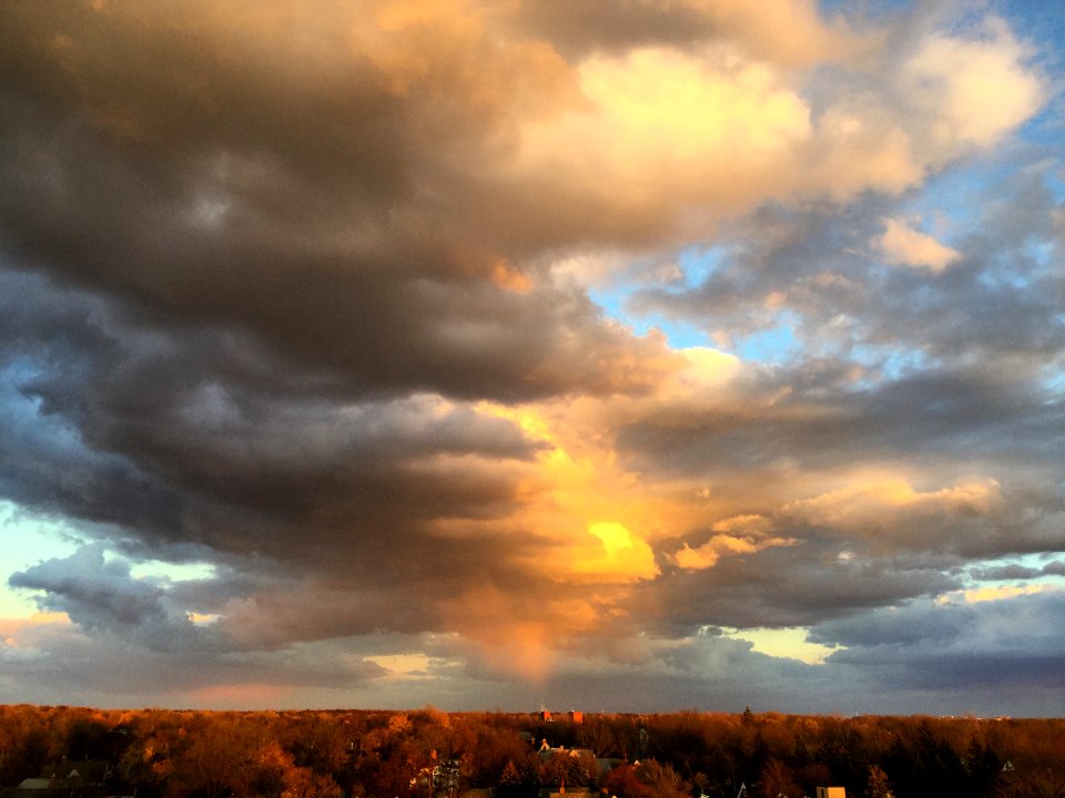 Golden hour, Clouds, Sky